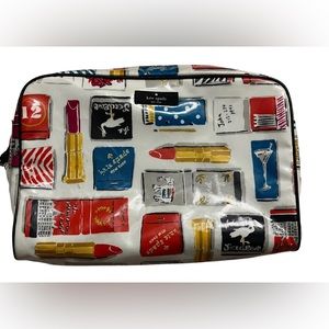 RARE PRINT Kate Spade Large Toiletries Case/Makeup Bag